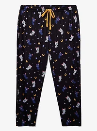 Sailor Moon Luna & Artemis Allover Print Women's Plus Sleep Pants