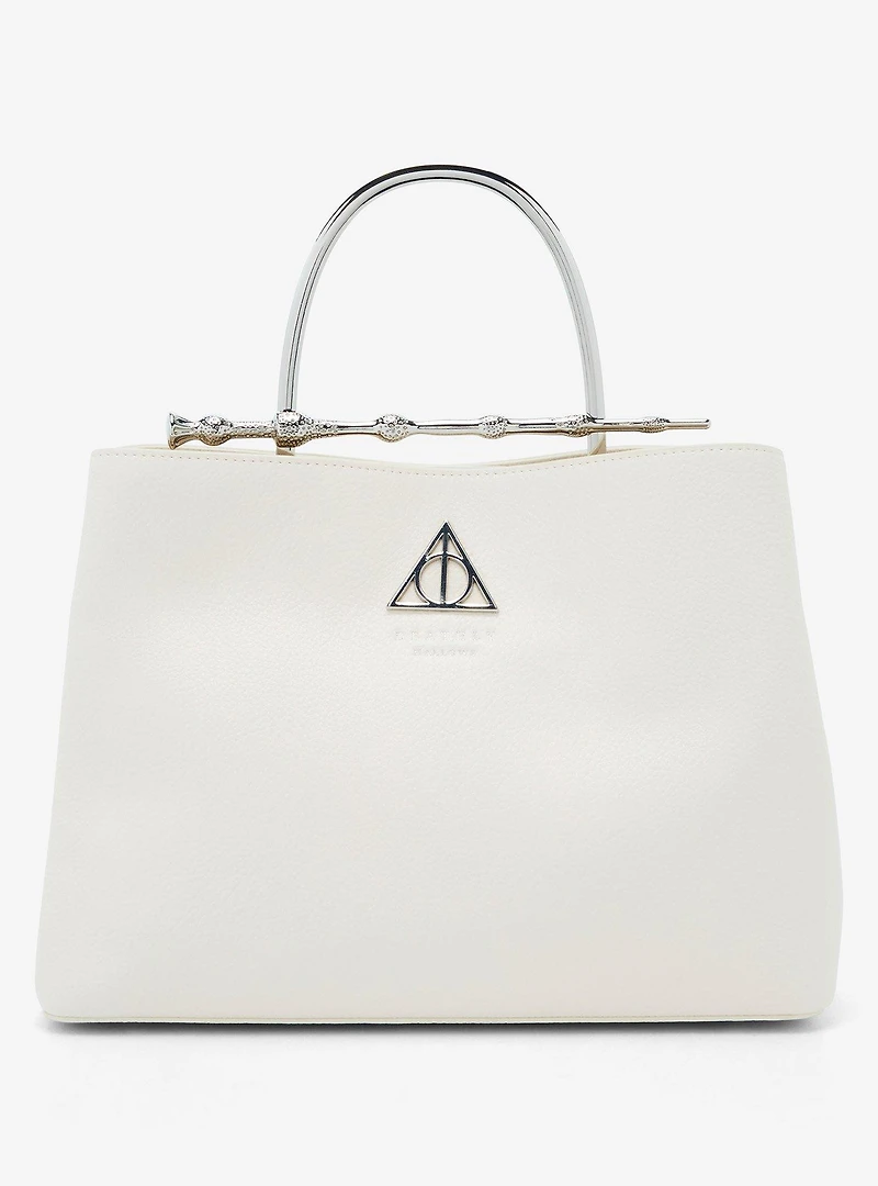 Loungefly Harry Potter Deathly Hallows Elder Wand Cream (New Pebble Texture) Handbag - BoxLunch Exclusive