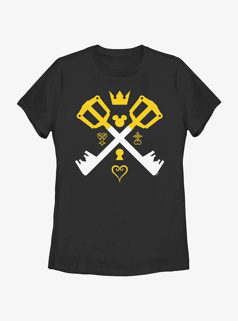 Disney Kingdom Hearts Cross Keys Womens T-Shirt