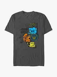 Disney Kingdom Hearts Scatter Squares T-Shirt
