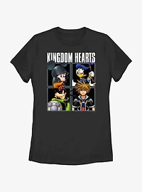 Disney Kingdom Hearts Head Shots Womens T-Shirt