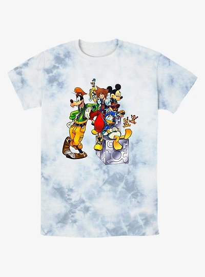 Disney Kingdom Hearts Group Tie-Dye T-Shirt