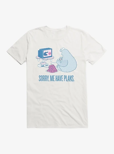 Sesame Street Cookie Monster Sorry Me Have Plans T-Shirt