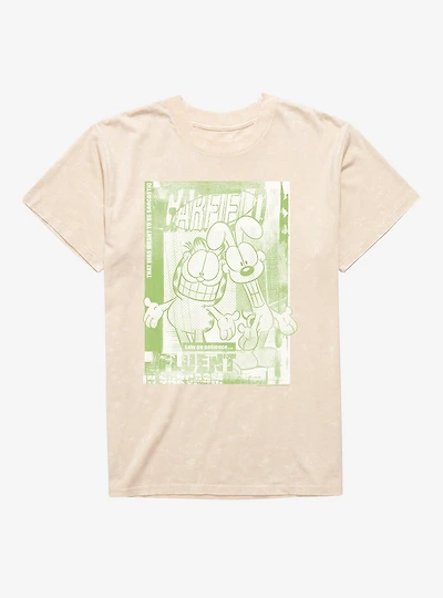 Garfield Sarcastic Poster Mineral Wash T-Shirt