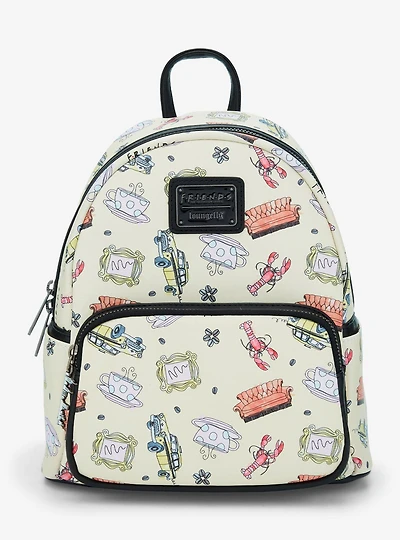 Loungefly Friends Icons Allover Print Mini Backpack