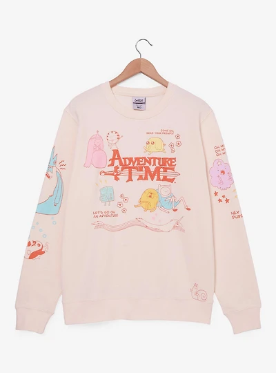 Adventure Time Multi-Character Doodle Crewneck — BoxLunch Exclusive
