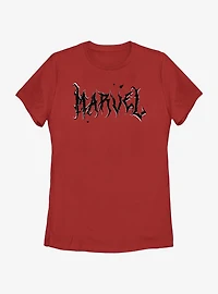 Marvel Metal Logo Womens T-Shirt