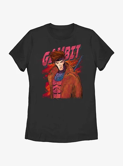 Marvel X-Men Gambit Paint Womens T-Shirt