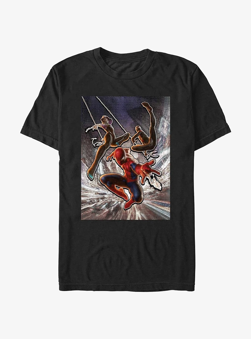 Marvel Spider-Man Spiders City Poster T-Shirt