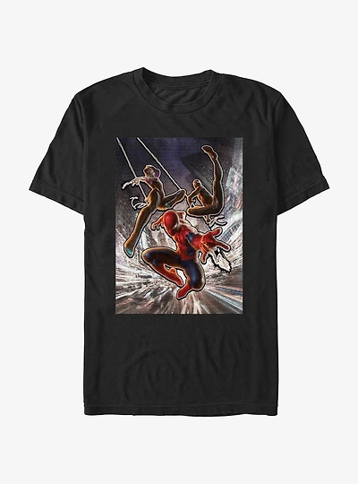 Marvel Spider-Man Spiders City Poster T-Shirt