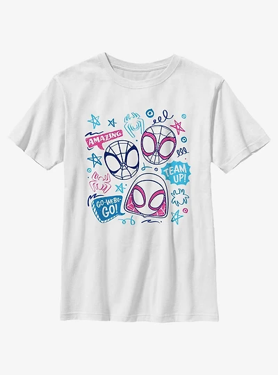Marvel Spidey and His Amazing Friends Sketch Youth T-Shirt