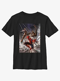 Marvel Spider-Man Spiders City Poster Youth T-Shirt