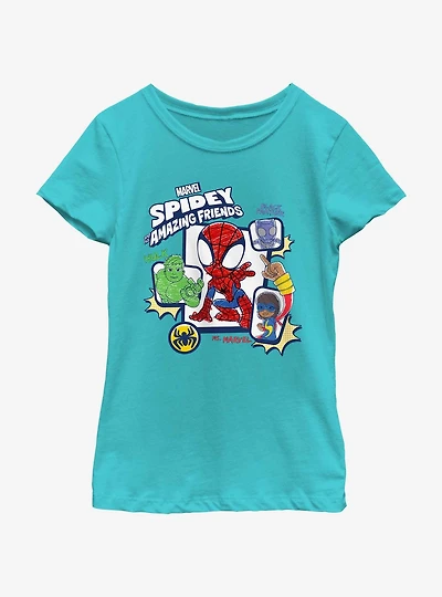 Marvel Spidey and His Amazing Friends Panel Girls Youth T-Shirt