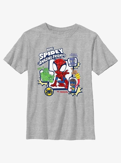 Marvel Spidey and His Amazing Friends Panel Youth T-Shirt