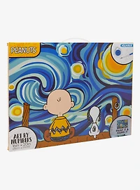 Peanuts Charlie Brown & Snoopy Starry Night Art By Numbers Paint Kit
