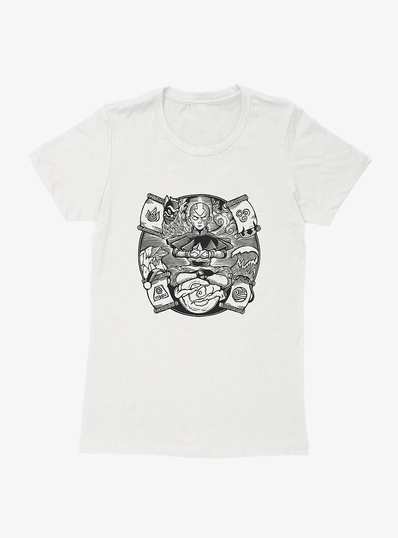 Avatar: The Last Airbender Master Of Elements Aang Womens T-Shirt - BoxLunch Exclusive
