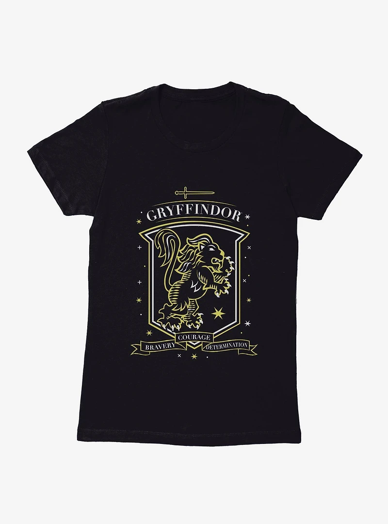 Harry Potter Gryffindor Sketch Shield Womens T-Shirt