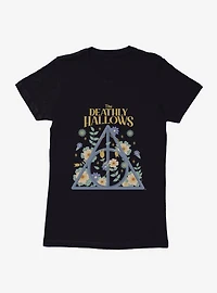 Harry Potter The Deathly Hallows Flowers Womens T-Shirt