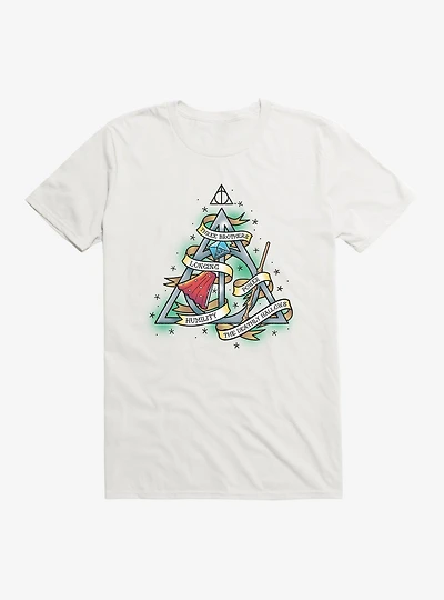 Harry Potter Deathly Hallows Tattoo Graphic T-Shirt