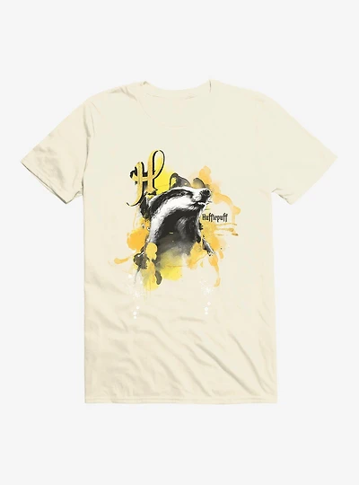 Harry Potter Hufflepuff Paint Splatter T-Shirt
