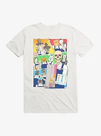 Skull-Face Bookseller White T-Shirt