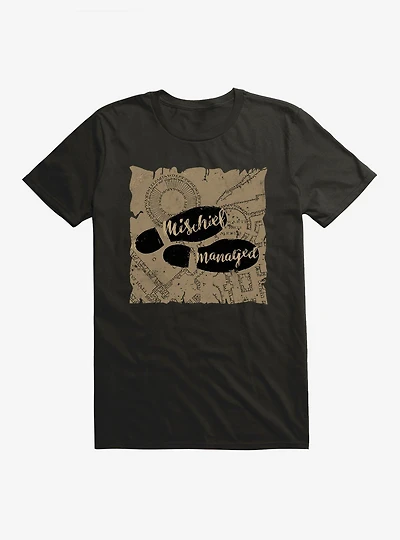Harry Potter Mischief Managed Shoe Print T-Shirt