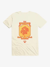 Harry Potter Gryffindor Gold Shield Pixel Logo T-Shirt