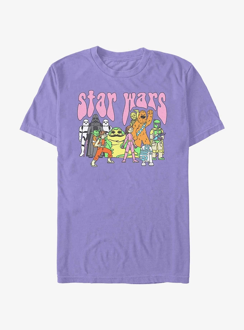 Star Wars Psychedelic Characters Garment Dye T-Shirt