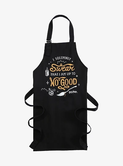 Harry Potter I Solemnly Swear Black Apron