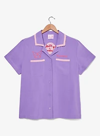 Sanrio Kuromi Diner Women's Plus Cropped Woven Button-Up - BoxLunch Exclusive