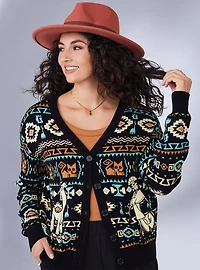 Disney The Emperor's New Groove Kuzco Llama Pattern Women's Cardigan — BoxLunch Exclusive