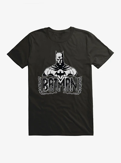DC Comics Batman Bust Sketch Dark Grey T-Shirt