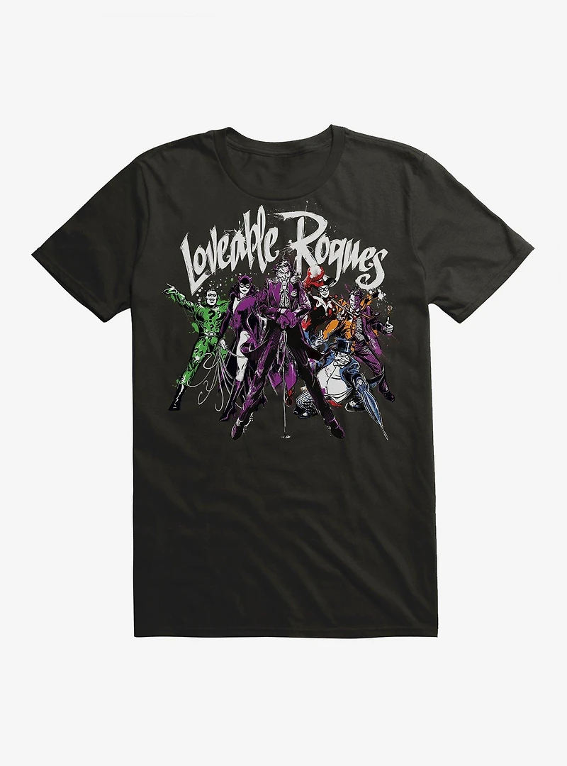 DC Comics Batman Loveable Rogues Dark Grey T-Shirt