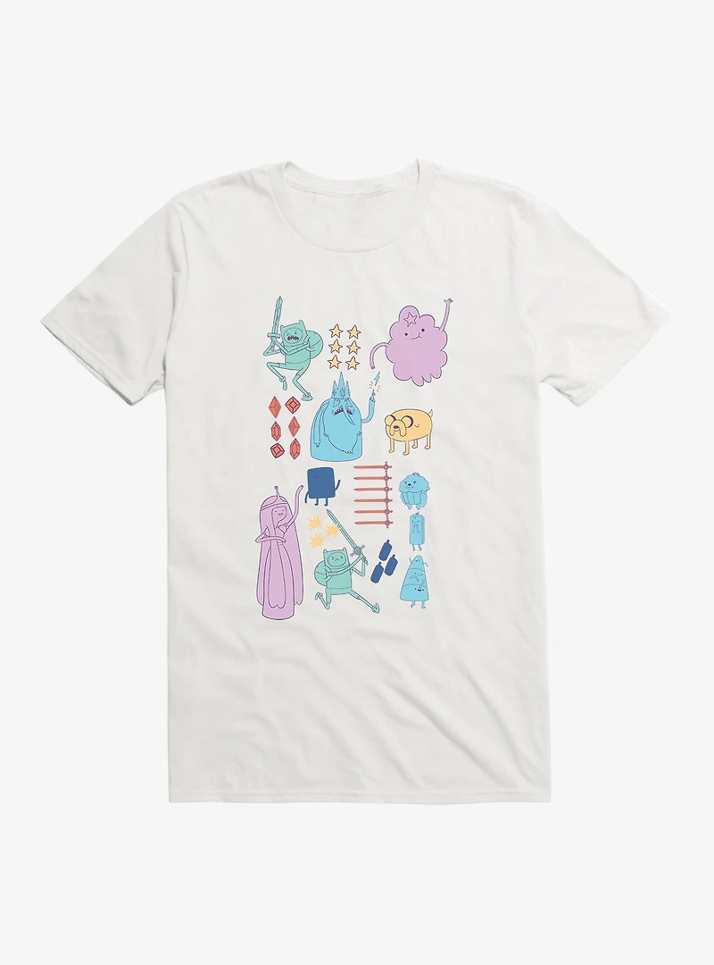 Adventure Time Characters Action T-Shirt