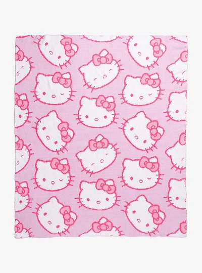 Sanrio Hello Kitty Allover Print Fuzzy Fleece Throw
