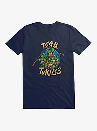 Teenage Mutant Ninja Turtles Team Turtle Group Poses Circle T-Shirt