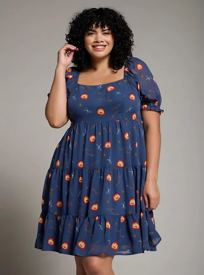 Her Universe Studio Ghibli® Howl's Moving Castle Calcifer Starry Plus Dress — BoxLunch Exclusive