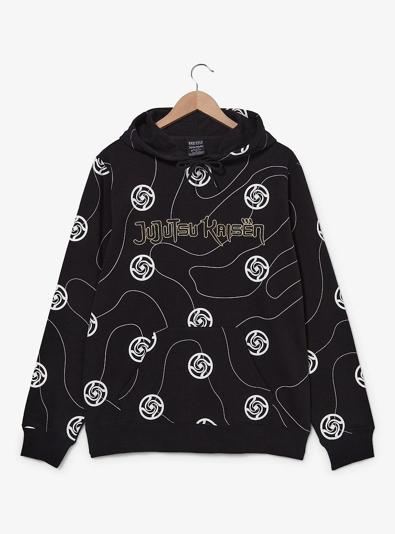 Jujutsu Kaisen Symbols Allover Print Hoodie - BoxLunch Exclusive