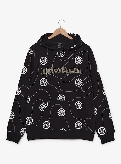 Jujutsu Kaisen Symbols Allover Print Hoodie - BoxLunch Exclusive