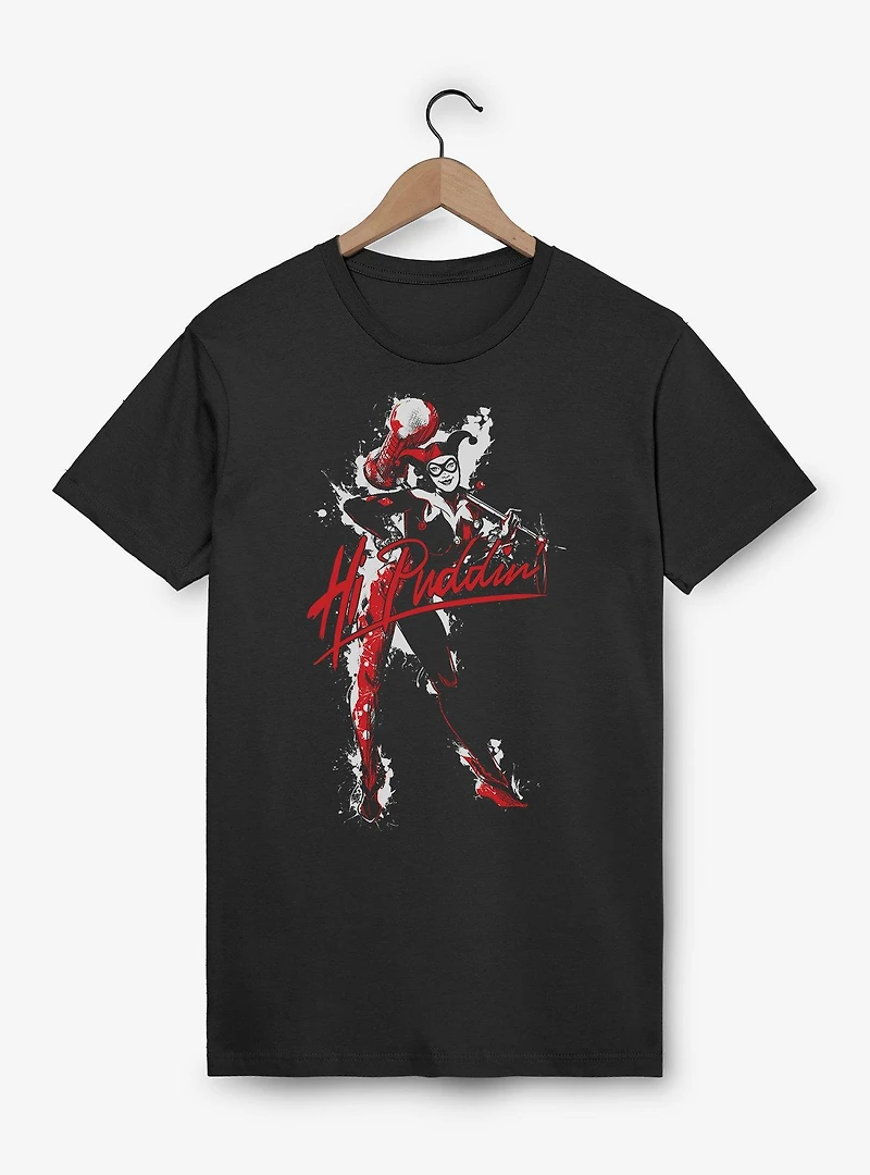 DC Comics Batman Harley Quinn Hi Puddin Light Grey T-Shirt