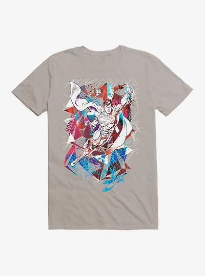 DC Comcis Superman Shape Collage T-Shirt