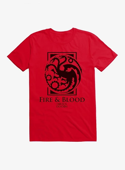 House Of The Dragon Targaryen Fire And Blood T-Shirt