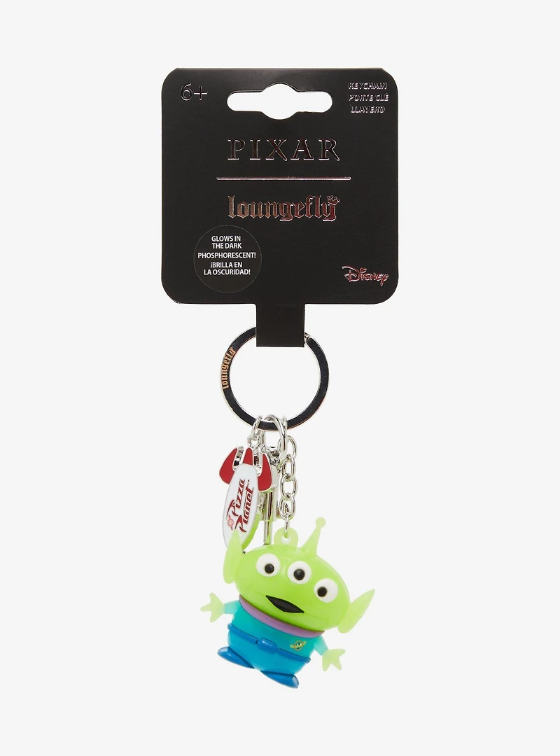 Loungefly Disney Pixar Toy Story Alien Glow-in-the-Dark Multi-Charm Keychain