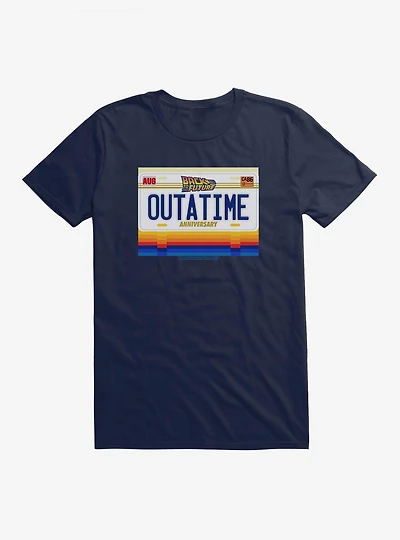 Back To The Future Out A Time License Plate T-Shirt