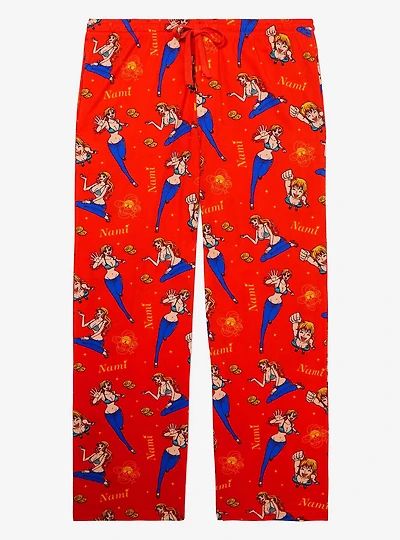 One Piece Nami Allover Print Sleep Pants — BoxLunch Exclusive