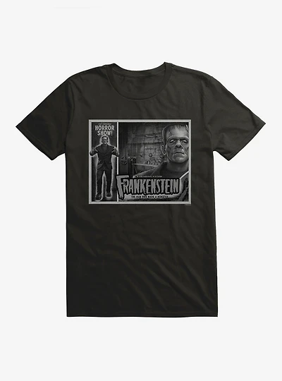 Universal Monsters Frankenstein Black & White The Man Who Made A Monster T-Shirt