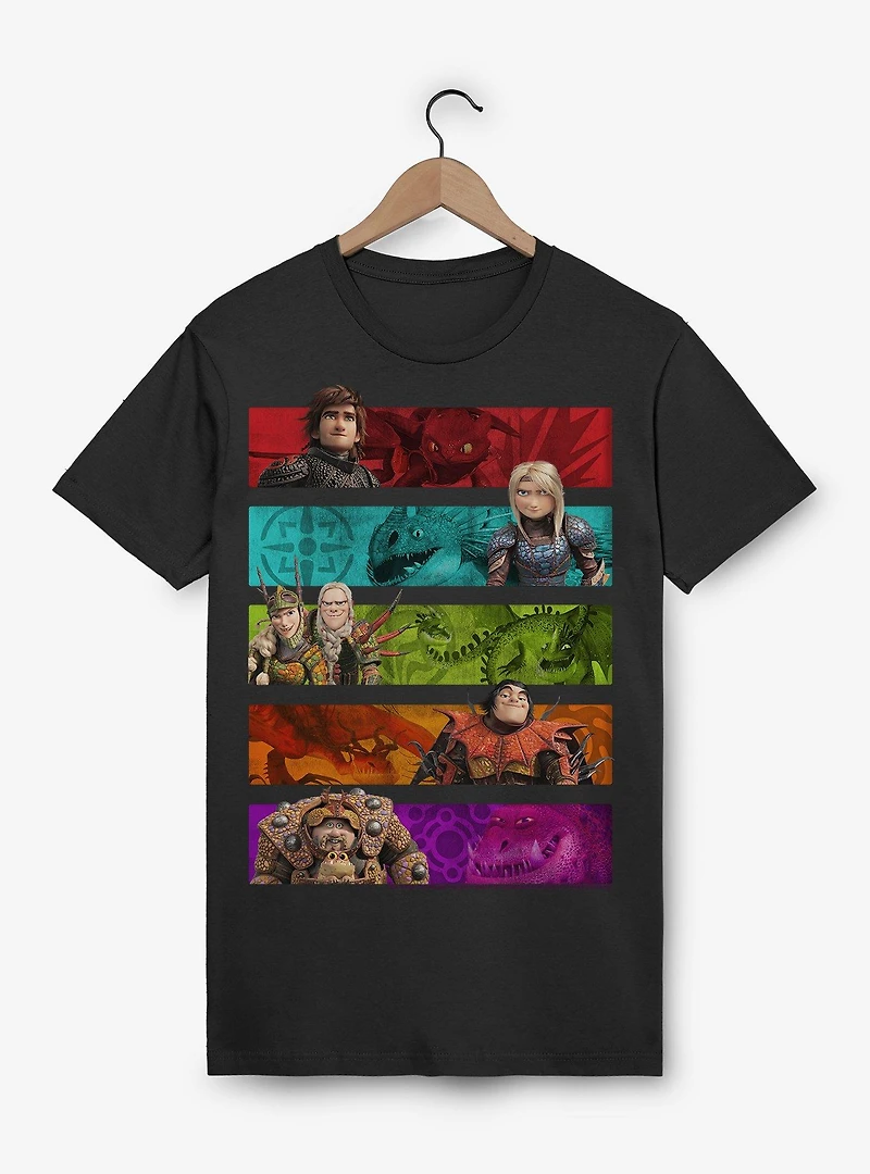 How To Train Your Dragon Character Bars T-Shirt