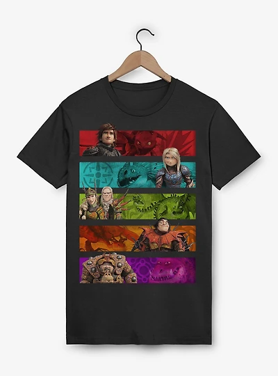How To Train Your Dragon Character Bars T-Shirt