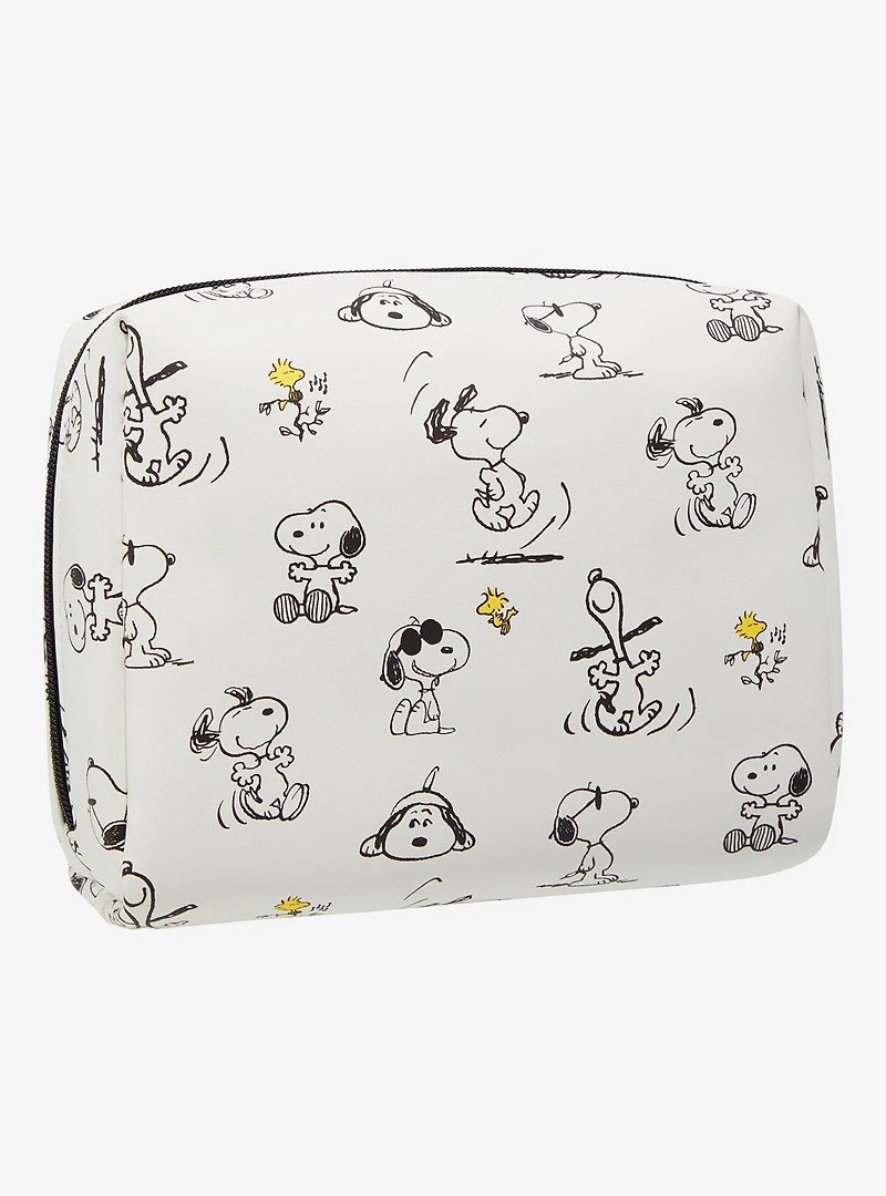 Peanuts Snoopy & Woodstock Allover Print Cosmetic Bag - BoxLunch Exclusive