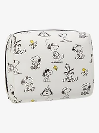 Peanuts Snoopy & Woodstock Allover Print Cosmetic Bag - BoxLunch Exclusive